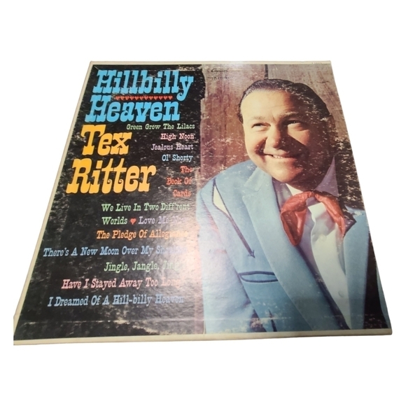 Tex Ritter Hillbilly Heaven Vinyl Music Record 1961 - Picture 1 of 6